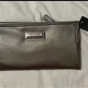 Tahari Pewter Clutch Wallet
